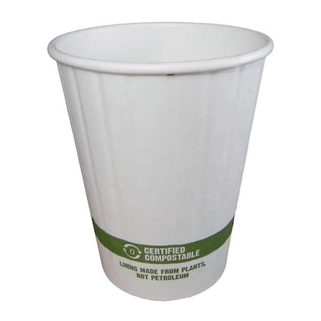 World Centric World Centric 12 oz. Paper Compostable Double Wall Hot Bowl, PK1000 CU-PA-12D